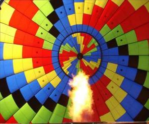 Puzzle Εσωτερικό του ένα μπαλόνι με τη φλόγα